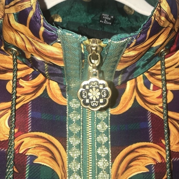 Vintage Margos Jacket Windbreaker Chain Link Ángel Cherub Woman’s Large - Picture 3 of 11